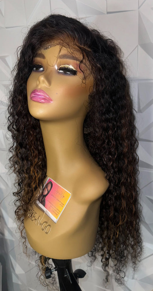 Laura Curly Wavy Natural Black Wig