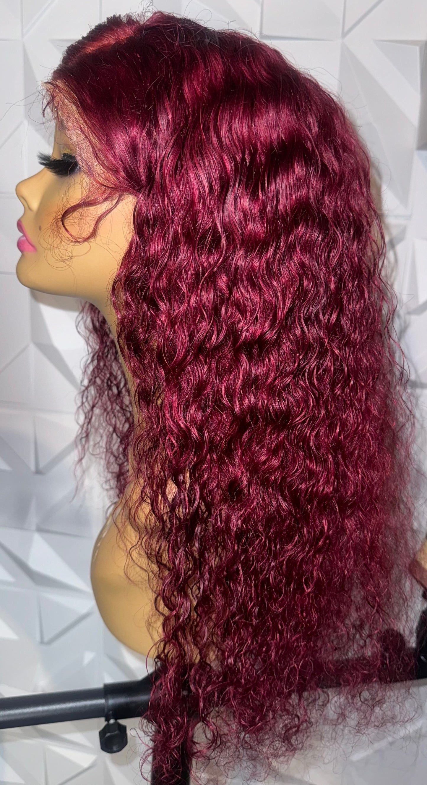 Becca Curly Wavy Burgundy Wig