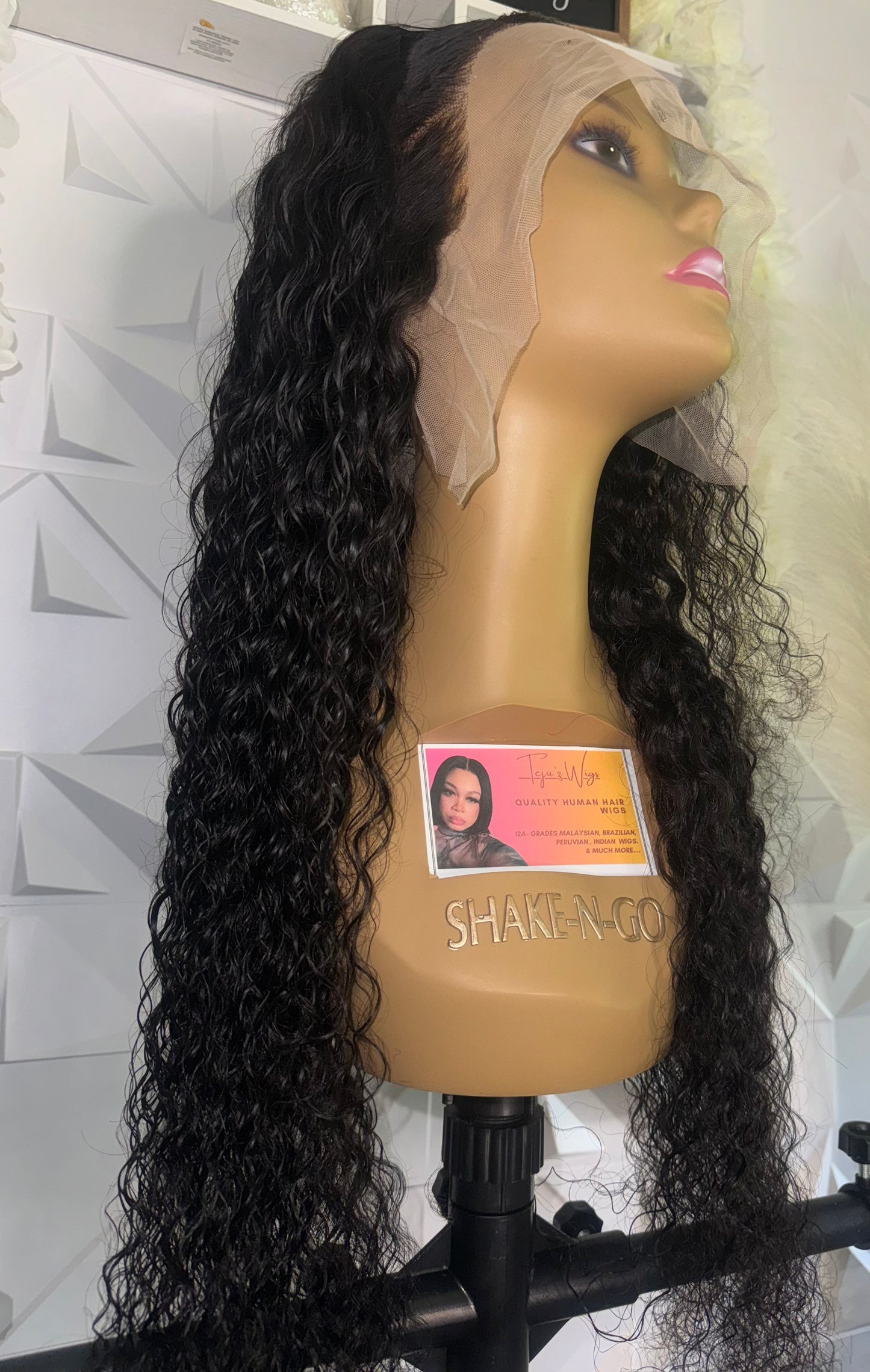 Jazz Water Wavy Black Wig