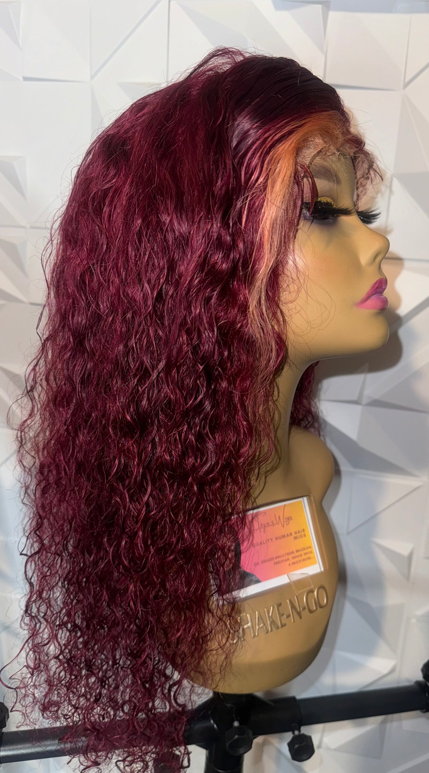 Becca Curly Wavy Burgundy Wig